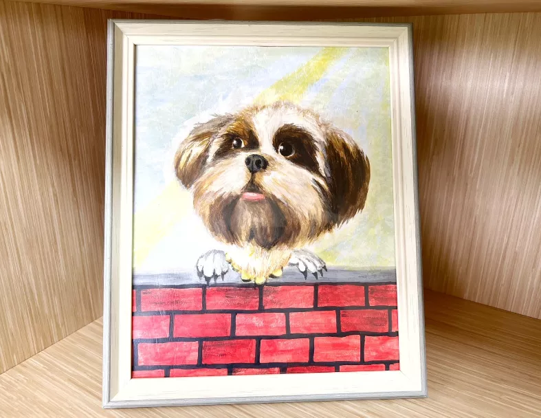 素人畫家手工畫-有框畫