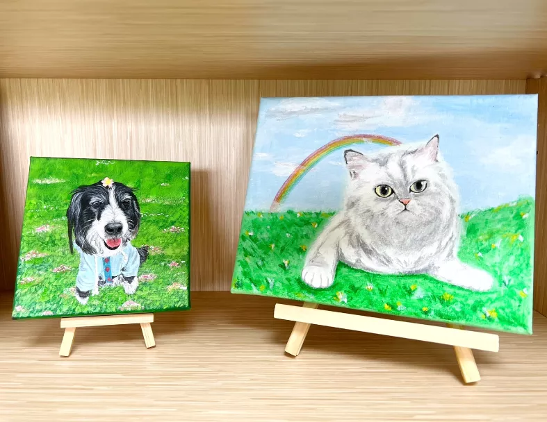 素人畫家手工畫-無框畫