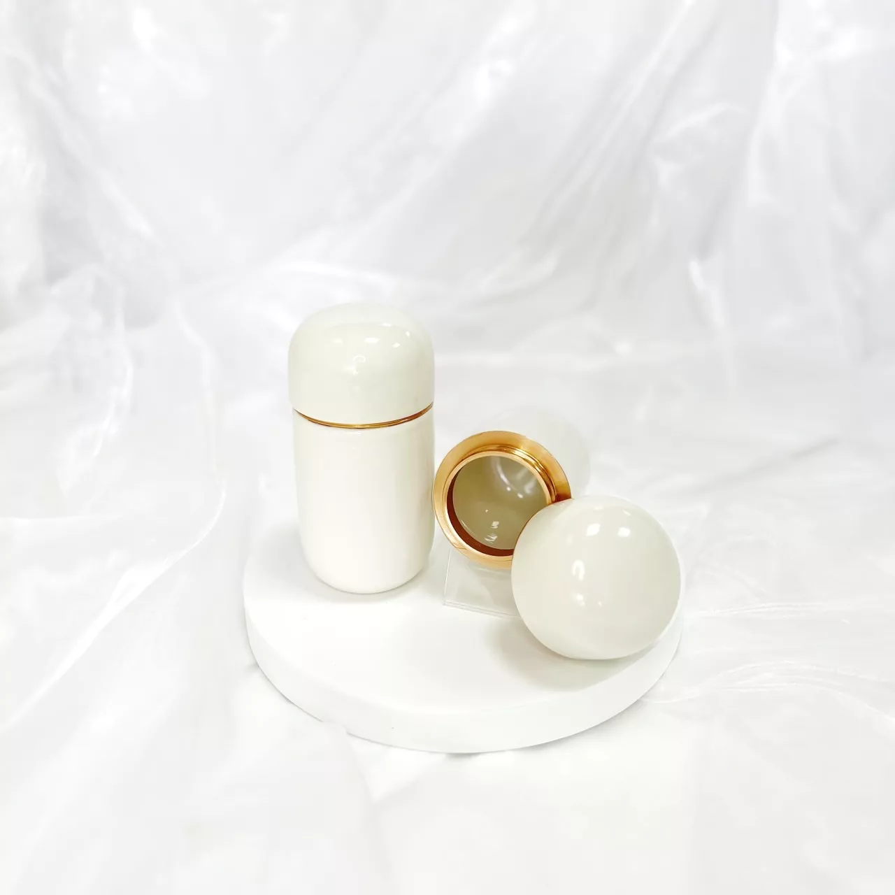 陶瓷白金邊加厚小型寵物-長罐款